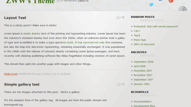 WordPress Theme: zBorder [已发布]