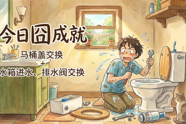 今日囧成就：换马桶盖 + 换水箱进水、排水阀